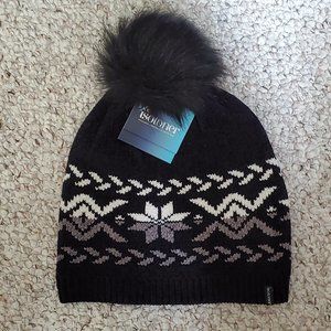 Isotoner Women’s Chenille Snowflake Hat with Pom